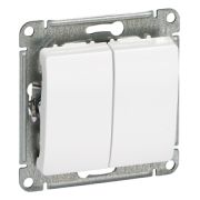 SE Glossa Белый Выключатель 2-клавишный, сх.5 GSL000151
