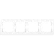 Рамка на 4 поста FLOCK WL05-Frame-04-white белая***