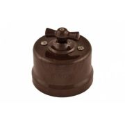 BIRONI Лизетта Керамика Коричневый Выключатель двухклавишный