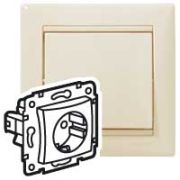 Legrand Valena крем Розетка 1-ая с/з со шторками 774321*