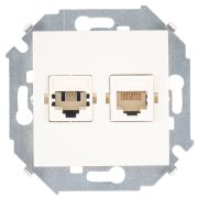 Simon 15 Бежевая Розетка ТЛФ + комп RJ11+RJ45 кат.5е