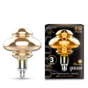 Лампа Gauss Led Vintage Filament Flexible BD160 8W 330lm E27 160*210mm Gray 2400K 162802008