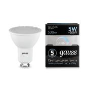 Лампа Gauss LED MR16 GU10-dim 5W 530lm 4100K диммируемая 101506205-D