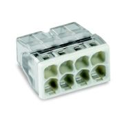 Wago 2273-248  клемма на 8 проводников 8*0,5-2,5мм2 прозрач с пастой «Alu-Plus» (50шт/уп)