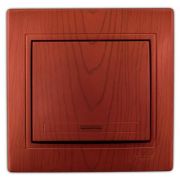 LEZARD С/П вишня выключатель 1-кл с подсветкой 701-0601-111