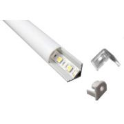 SWG SF-1616 Алюминиевый профиль угловой для однорядной ленты с экраном 2м (Комплект)