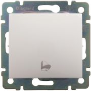 Legrand Valena Бел Выключатель кнопочный 1-клавишный с символом «звонок»