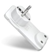 UNIVERSAL Вилка-невидимка с заземл. белая 16А 250В  5566874