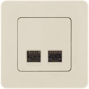 Legrand/Daccord INSPIRIA Слоновая кость Двойная розетка RJ 45 - категория 6 - UTP