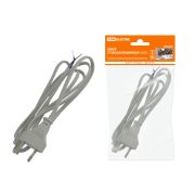 TDM Шнур с плоской вилкой ШУ02 ШВВП 2х0,75мм2 1,7 м. серебр. металлик