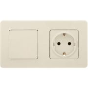 Legrand/Daccord INSPIRIA Слоновая кость Выключатель одноклавишный 10 AX - 250 В
