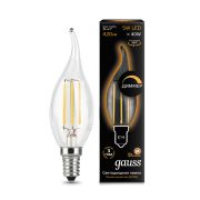 Лампа Gauss LED Filament Свеча на ветру dimmable E14 5W 420lm 2700K 104801105-D