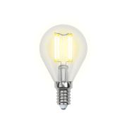 Лампа Uniel SKY Filament LED-G45-6W-3000K-E14-CL шар теплый свет