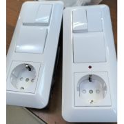 Прима Блок скрытой установки BK2VR-008A (роз с/з + выкл 1-кл + выкл 2-кл)