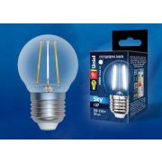 Лампа Uniel SKY Filament LED-G45-9W-4000K-E27-CL шар нейтральный свет