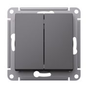 Systeme Electric AtlasDesign Базальт Выключатель 2-клавишный, сх.5, 10АХ, механизм