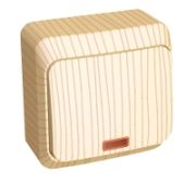 Этюд Дача Сосна Выключатель 1-клавишный с подсветкой наружный BA10-005D