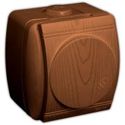 LEZARD Розетка 1-ая с/з О/П с крышкой сосна 710-0800-123