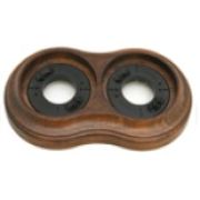 Рамка 2 местная Орех Лакированный, Lindas 25263