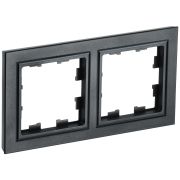 IEK BRITE BASE Черный Рамка 2-м РУ-2-БрЧ.