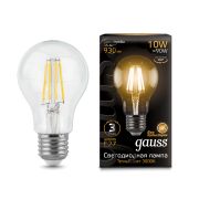 Лампа Gauss LED Filament A60 E27 10W 930lm 2700К 102802110