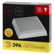 ЭРА SPB-4-10-4K ЭРА Светодиод. св-к 10Вт 4000К 800лм квадрат 170x38 БЕЛ IP20 Б0036420