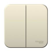 Blanca Выключатель 2-кл. О/П 10А, 250B, изолир пластина Молочный BLNVA065012