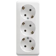 Этюд Белый Розетка 3-ая с/з без шторок наружная PA16-011B