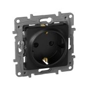 Legrand Etika Антрацит Розетка с/з винт. клем. 672621