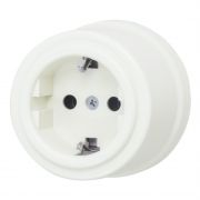 BIRONI Лизетта Пластик Слоновая кость Розетка с/з