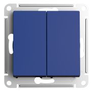 Systeme Electric AtlasDesign Аквамарин Переключатель 2-клавишный, сх.6/2, 10АХ, механизм