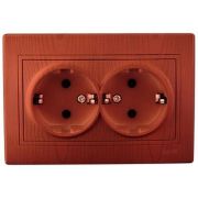 LEZARD С/П вишня розетка 2-ая с/з 701-0601-127