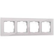 W0041117/ Рамка на 4 поста Favorit (дымчатый,стекло)