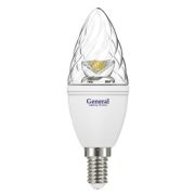 GENERAL GLDEN CТ-6-230-E14-2700K 680Lm Светодиодная лампа свеча витая 630400(снят)