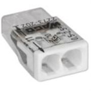 Wago 2273-202  клемма на 2 проводника 2*0,5-2,5мм2 прозрач без пасты (100шт/уп)