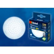 UNIEL LED-GX53-10W/6500K/FR PLZ01WH Лампа светодиодная матовая