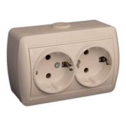 LEZARD Розетка 2-ая с/з О/П крем 710-0300-127