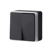 Выключатель двухклавишный Gallant (черный/хром) W5020035