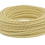 Провод ретро витой ПРВ 2х1,5 слоновая кость
