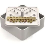 GE41217-01 Расп. кор. для о/п 75х75х28мм IP40 белая с общей шиной 6*9*8