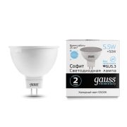 Лампа Gauss LED Elementary MR16 5.5W GU5.3 470lm 6500К 13536