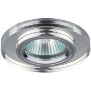 ЭРА DK7 CH/WH Светильник декор стекло круглое хром/зеркальный C0043735