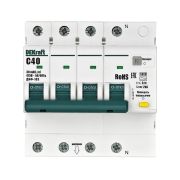 Dekraft Автоматические выключатели дифференциального тока 3P+N 40А 30мА AC х-ка C ДИФ-103 6кА