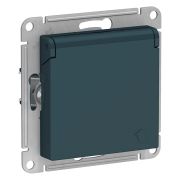 SystemeElectricAtlasDesignИзумрудРозеткас/з,сошторками,скрышкой,16А,механизм