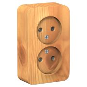 Blanca Розетка 2-ая б/з без шторок. О/П 16А, 250В, изолирующая пластина Ясень BLNRA000215