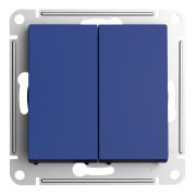 Systeme Electric AtlasDesign Аквамарин Выключатель 2-клавишный, сх.5, 10АХ, механизм