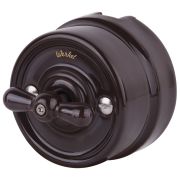 Переключатель/выключатель одноклавишный WERKEL Ретро коричневый W5612014