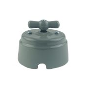 Выключатель поворотный керамический 1-2 кл. серый Арбат