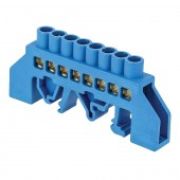 Шина «0» N 63.08 нейлоновый корпус на DIN-рейку (латунь) EKF PROxima sn0-63-08-dn