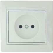 LEZARD С/П Розетка 1-ая б/з белая 701-0202-121